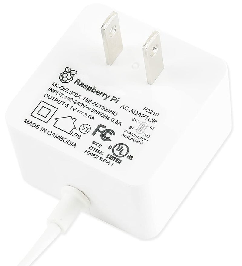 Raspberry Pi 15W USB-C Power Supply US - White - Image 4